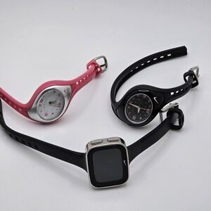 Vintage Nike Sports Watch Lot.  Imara Keeva Digital Watch, Two Triax Watches